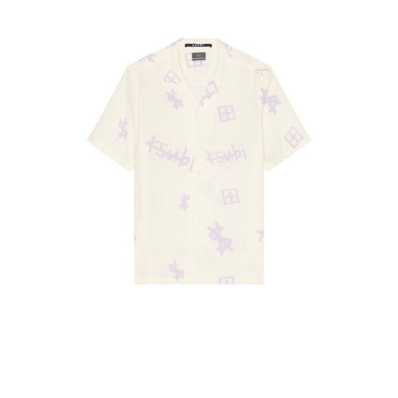 Ksubi Kash Box Resort SS Shirt in White - Picture 1 of 3